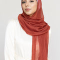 Shimmer Scarf - RUST