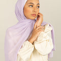 PERIWINKLE Georgette Chiffon Scarf-AllScarves-Niswa Fashion