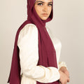 PLEASING POMEGRANATE Georgette Chiffon Scarf-AllScarves-Niswa Fashion