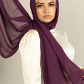 PLUMTASTIC Georgette Chiffon Scarf-AllScarves-Niswa Fashion