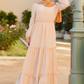 Charlotte Ruffle Maxi Dress - Blush