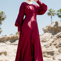 Imelda Batwing Dress - Ruby