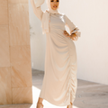 Antoinette Ruched Dress - Sand