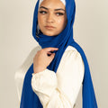 SAN CABO BLUE Georgette Chiffon Scarf-AllScarves-Niswa Fashion