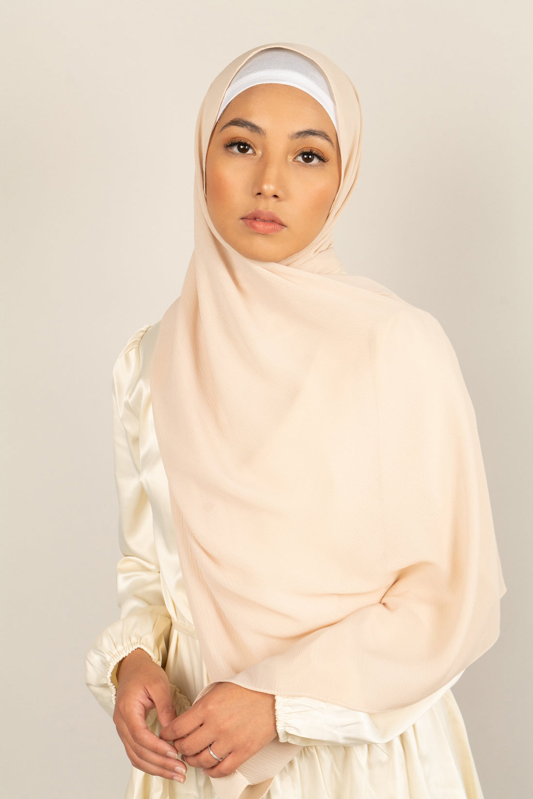 SUGAR COOKIE Crepe Chiffon-AllScarves-Niswa Fashion