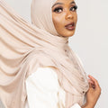 WHITE MOCHA Premium Jersey-AllScarves-Niswa Fashion