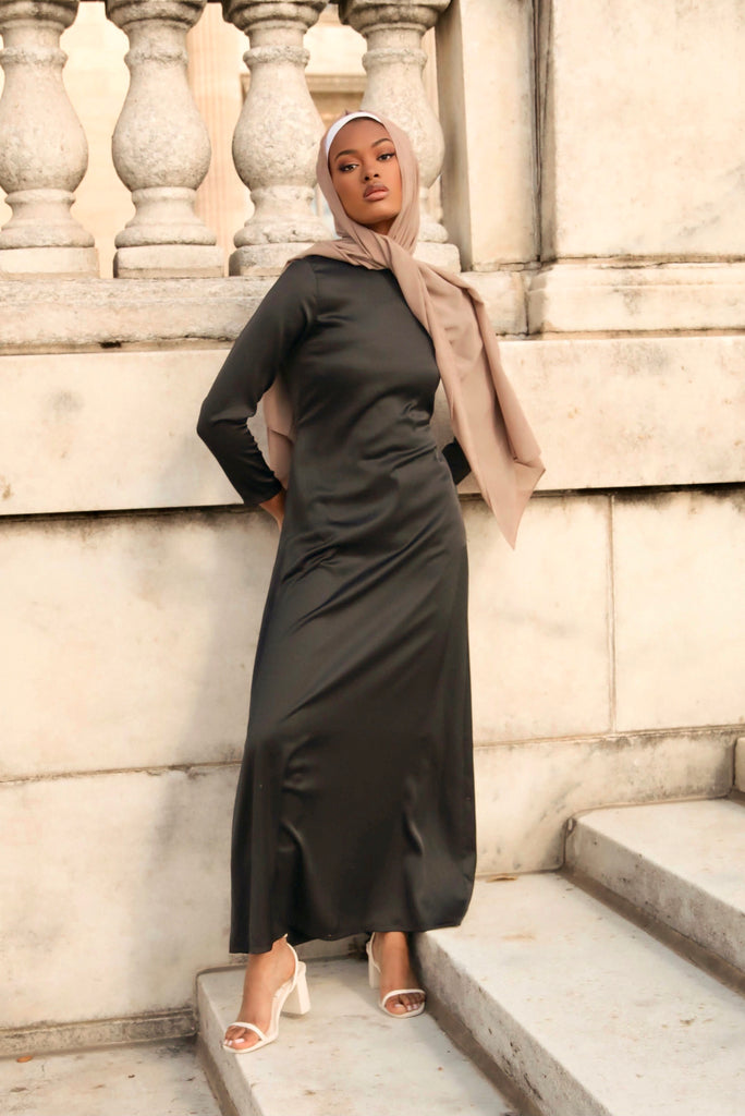 Niswa Fashion Aminah Zipper Jersey Dress - Pink - Pink / M / 60