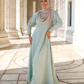 Elysia Satin Dress - Mint