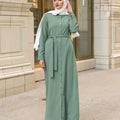 Myra Collared Abaya - Sage