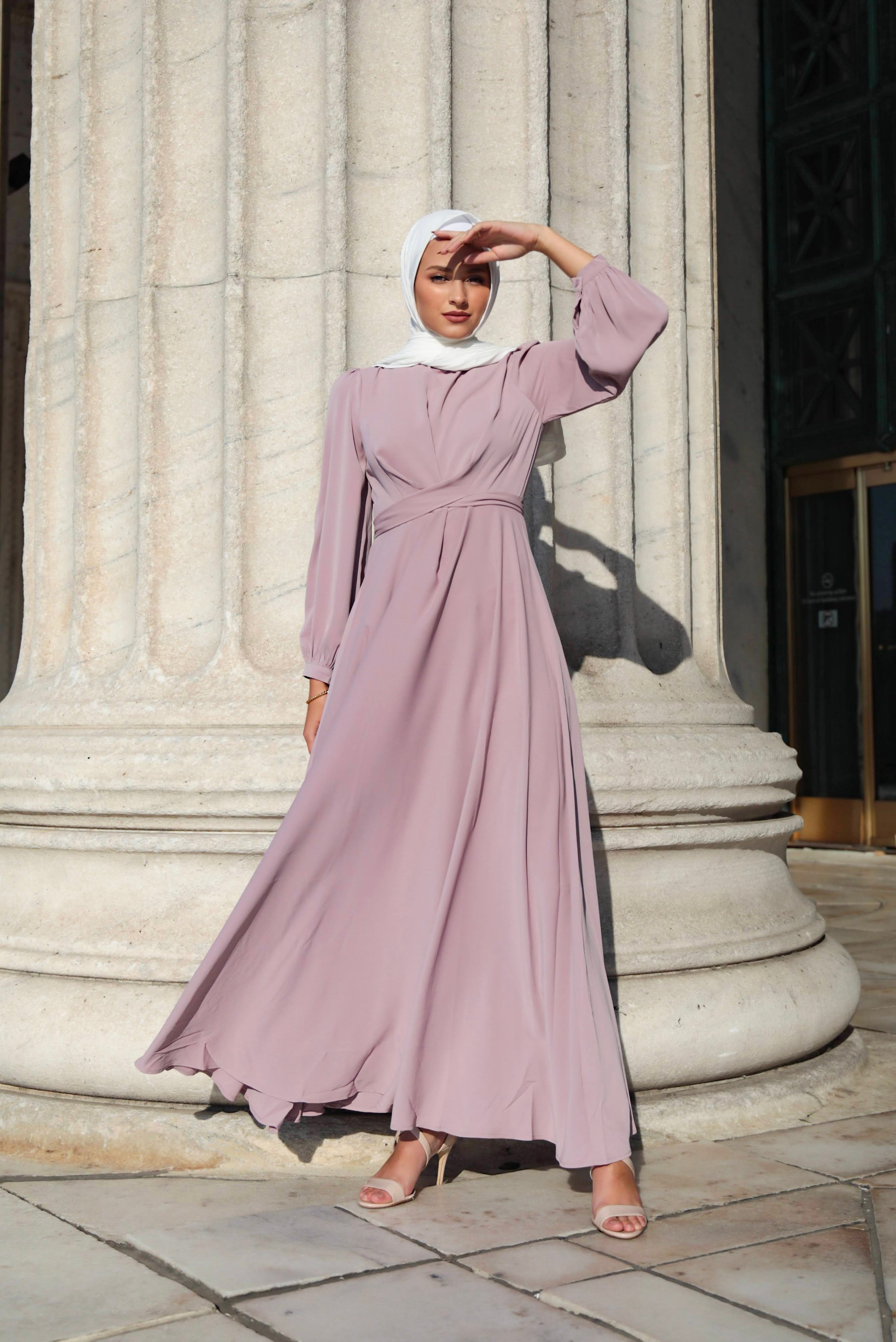 Mauve Pink Maxi Dress