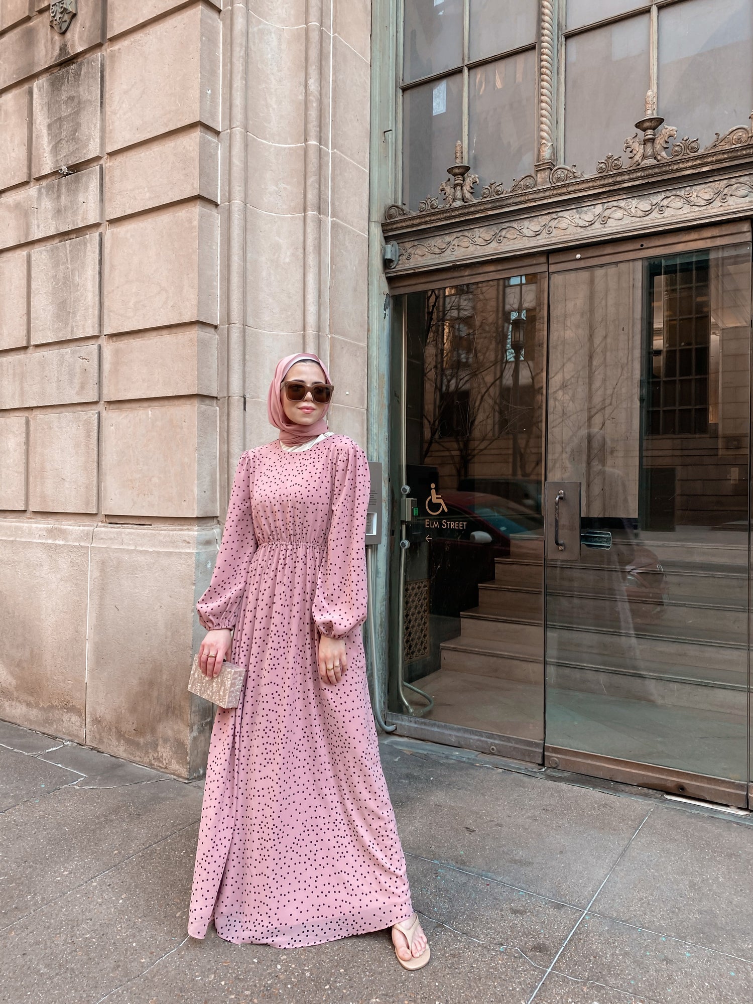 Dot Niswa | Maxi Thaana Buy Blush Polka Dress Women Fashion